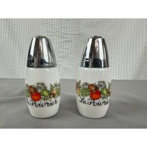 VTG 1970s Gemco Spice of Life Salt & Pepper Shakers Corning Ware Matchables